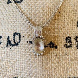 Handmade White Quartz Sterling Silver Necklace